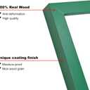 KINLINK 5x7 Picture Frame Green, Solid Wood Frame 5x7 with Acrylic Plexiglass for Pictures 4x6 With Mat,Tabletop and Wall Display, 5 x 7 Picture Frame Set of 1