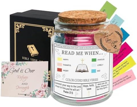 Amazon.com: Bible Verse Jar for Women Men Teens Church, Inspirational Read Me When Bible Verses Jar Handmade 90 Color Coded Daily Prayer Cards, Mothers Day Gift Christian Gifts Hope Accessories : Home & Kitchen
