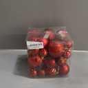 Christmas Ball Ornaments - 43pcs Shatterproof Christmas Tree Decorative Hanging Ornaments with Loop for Xmas Holiday Party Wreath Home Decoration, Red (Combo of 10 Ball and Shaped Styles)