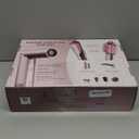 Shark FlexFusion Hair Straightener & Powerful Hair Dryer with Fusion Hair Brush, Ceramic Air Styler with Auto-Wrap Curlers & Concentrator, Ceramic Plates, Cosmic Blush HD641S