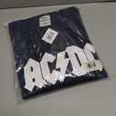 Bioworld ACDC Guitar & Band Logo Crew Neck Long Sleeve Gray Women's Oversized Reversible Pullover Sweatshirt, XXL