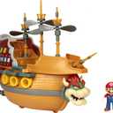Super Mario Deluxe Bowser's Air Ship Playset with Mario Action Figure  Authentic in-Game Sounds & Spinning Propellers