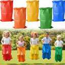 Yard Games for Kids & Adults - 5 Color Potato Sack Race Bags Set for Outdoor Parties & Field Day,Large Jump Sacks, Bean Bag Toss Game for Backyard,Carnival,Family Reunion