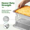 9x13 Aluminum Pans [40 Pack], Extra Heavy Duty Half Size Disposable Aluminum Foil Pans, Deep Baking Pans for Cooking, Roasting, Heating, and Steam Tables