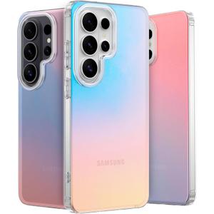 LONLI Hue Case for Samsung Galaxy S26 Ultra - Fluorescent Holographic Iridescent Phone Case - [Raised Camera Frame] - Cute and Unique Phone Cover for Girls and Women