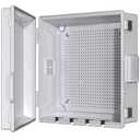 ANIMACYN Electrical Junction Box, Ventilated Design, Cable Grommets, Indoor/Outdoor Use with Mounting Panel & Hinged Cover. Waterproof IP 65. (Grey Cover, 13"x13"x5.1")