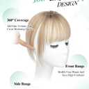 UDU Clip In Bangs Real Human Hair Bangs Hair Clip 360 Natural Fringe Extensions with Invisible Clips for Instant Hair Makeover Hairpieces Natural Look, Lightweight & Reusable Hairpiece for Women