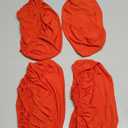 Deisy Dee 4PCS Round Bar Stool Seat Covers Stretch Round Chair Covers for 13-16 Inch Stool Chair (Red)