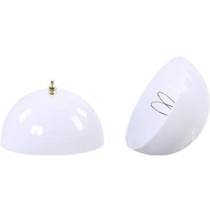 Aspen Creative 28008-15-2, Clip-on Dome Shade for A-Type Bulb Indoor Location Light Fixtures/White Finish, 7 5/8" Diameter x 4" Height, 2 Pack