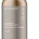 ATTITUDE Baby Dish Soap and Bottle Cleaner, EWG Verified Dishwashing Liquid, No Added Dyes or Fragrances, Tough on Milk Residue and Grease, Vegan, Refillable Aluminum Bottle, Unscented, 16 Fl Oz