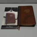 KJV Holy Bible, Deluxe Gift Bible with Thumb Tabs, Ribbon Marker, King James Version, Faux Leather, Amazing Grace, Zipper Closure