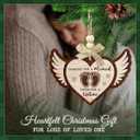 8 x Miscarriage Memorial 2 Layer Wood Ornament - Infant Loss, Stillborn Babies Remembrance Sympathy Keepsake for Mom, Dad, Parent, Family - Baby with Angel Wings, Comfort Pregnancy Loss Gift