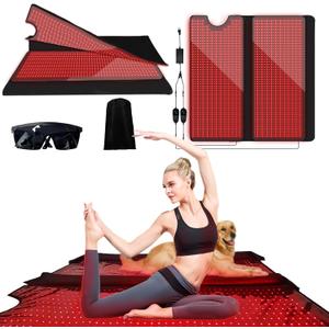 Red Light Therapy for Body -High Power 2352 LEDs 660nm&850nm Full Body Infrared Light Therapy Sleeping Bag for Pain Relief, Muscle Recovery & Sleep Improvement. (Black) (71"x23.62"x11.8")