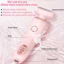 Livora Electric Shaver for Women,Bikini Trimmer for Women,2 in 1 Wet & Dry Painless Hair Removal with 2 Removable Heads,with Removable Head for Leg Arm Underarm Bikini Area,IPX7 Waterproof(Pink)