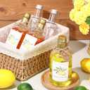 Baderke 12 Set Christmas Plastic Limoncello Bottles 16 oz Christmas Wine Bottles with Caps Labels Stickers Xmas Homemade Limoncello Wine for Home Brewing Xmas Party Favors (Gold)