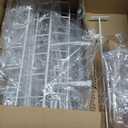 Greeting Card Display Stand, 4-Tier Greeting Card Organizer for Cards, Postcard, Photos, Brochure, Sticker, Trading Cards, Metal & Wooden Retail Display Rack for Vendors Counter Retail (White)