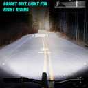 Super Bright Bike Lights for Night Riding, Compatible with Garmin/GoPro Mount, 1200Lumen Bike Headlight, Waterproof Rechargeable Bicycle Light Taillight, Bicycle Light Front Back for Commuter Cyclists
