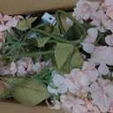 4 Sets Mason Jar with Lights Pink Hydrangea Decorative Pink Centerpieces for Tables Mason Jars Flowers Decorations LED Farmhouse Vase for Home Wedding Event Party Decor