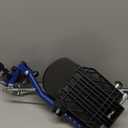 Drive Medical Blue Streak Lightweight Foldable Wheelchair - Enhanced Mobility Support - Durable Construction - Padded Comfort Features - Swing-Away Leg Rests - Flip-Back Arms - Blue/Black - 16 Inch