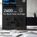 134X Black Toner Cartridges Replacement for HP 134X W1340X 134A Toner