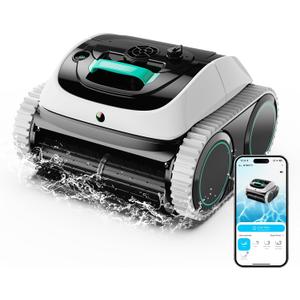 WYBOT C1 Cordless Robot Vacuum for Inground Pools, Grey with White