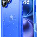 SPORTLINK for iPhone 16 Waterproof Case - Shockproof Dustproof Case with Built-in Clear Screen Protector, Full Body Heavy Duty Sealed Protective Cover for i Phone 16 6.1" Blue