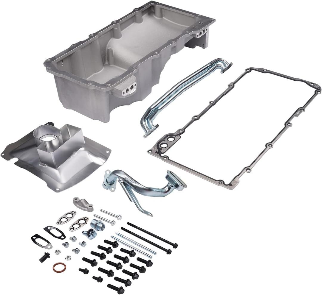 Oil Pan Replacement for Chevy Impala 1958-1985 Pontiac Grand Prix 1976-1987 | Front Wet Sump Retro