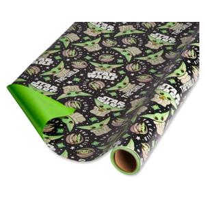 American Greetings Star Wars Mandalorian Wrapping Paper, The Child/Baby Yoda (1 Roll, 75 sq. ft.)