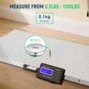 Antstone Dog Scale for Large Breed 1100lb X 0.2lb Livestock Scale for Pigs, Cattle with 40.7 X 20.9 Stainless Steel Weighing Platform