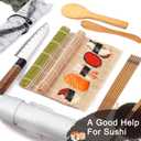 Sushi Making Kit for Beginners, All in One Sushi Maker Set with Sushi Mats Bamboo Roller, Sushi Bazooka, Chopsticks, Paddle, Spreader, Sushi Knife, Chopsticks Holder, TIMDAM Sushi Kit for Home