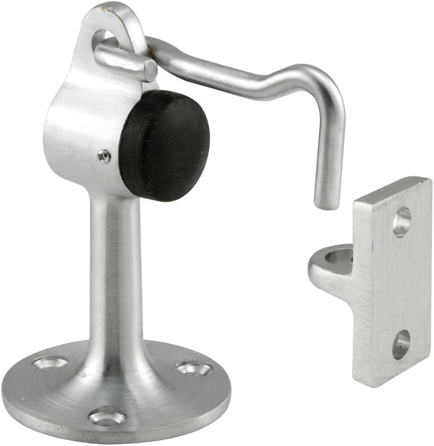 Prime-Line J 4602 4 In. Floor Stop, Solid Brass, Brushed Chrome Finish (Single Pack)