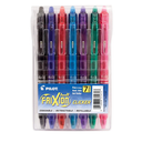 Pilot FriXion Erasable Gel Pens, Fine Point 0.7 mm Erasable Pens, Pack of 7 Assorted Colors