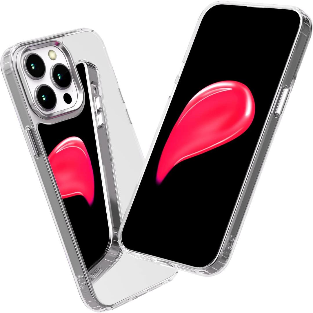 AKABEILA Case for iPhone 16 Pro Mirror Phone Case Makeup Mirror Electroplated Clear Cover Women Girls TPU+PC Shockproof Anti-Scratch Bumper Case Cover