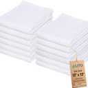 Dish Cloths Cotton| Kitchen Wash Cloth | Shop Towels Absorbent and Lint Free Flour Sack| Dishcloths for Kitchen Washing Dishes| Thick Absorbent Quick Dry Dish Rags | 12 Pack 13"x13" Natural