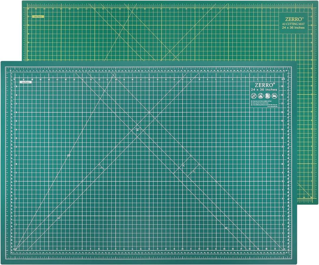 ZERRO Self Healing Cutting Mat 24" x 36", Professional Double Sided Durable Non-Slip Rotary Mat for Scrapbooking, Fabric, Quilting, Sewing-3mm Thick (A1)