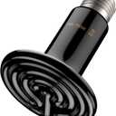 Pawfly 150 W E26 Ceramic Heat Emitter for Reptiles, No Light Emitting Reptile Heat Lamp Bulb, Infrared Ceramic Heat Bulb for Amphibian Chicken Snake Lizard, Ceramics Heat Lamp, Pet Brooder Coop Heater (For 50-100 Gallon Terrarium)