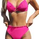 CUPSHE Bikini Set for Women High Waisted Bathing Suit with Triangle Top L