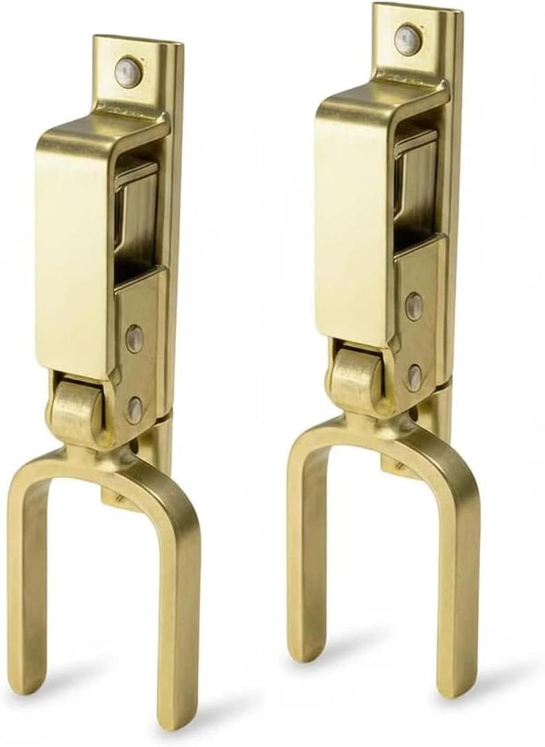 Heavy-Duty Instant Locking Gate Latch, 2026 New Automatic Spring Lock, Rust-Resistant Steel, One-Hand Operation, Easy Install on Wood, Metal, Pipe Gates, for Farm, Ranch, Backyard, 2 Pieces