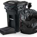 Plasticplace 64-65 Gallon Trash Can Liners for Toter  2.0 Mil  Black Heavy Duty Garbage Bags  50 x 60 (50 Count)