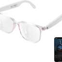 Smart Glasses for Women, Open Ear Audio Bluetooth glasses with Speakers & Mic, Anti-Blue Light Lenses, Voice Assistant, Touch Control, IPX5 Waterproof, Hands-Free Calls & Music Glasses Headphones