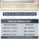 YNL White Shower Curtain Rod 36-84 Inch(3-7ft), No Slip No Drill Stainless Steel Spring Tension Curtain Rod, No Rust Shower Rod Adjustable For Bathroom Window Bedroom