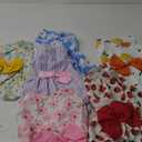 6 Pieces Dog Dresses for Small Dogs Girls, Cute Princess Puppy Kitten Dog Dresses with Flowers and Bowknot for Pet Cats, Small Dogs' Outfits Female Pet Skirts Clothes for Chihuahua Yorkies (Medium)