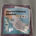 HOMLYNS LuxeHeat Heated Blanket Electric Blanket, Soft Flannel Sherpa Heated Throw, Heating Blanket with 5 Heat Settings, 3 hrs Timer Auto Shut Off (50x60 inches, Purple)