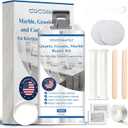 Quartz Countertop Repair Kit(White), Quick-Drying Quartz Chip Repair Kit for Edge Chips, Cracks, Scratches and Holes on Quartz, Marble, Granite, Porcelain and Other Stone Surfaces (No. 01 White)