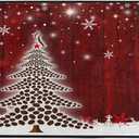 SUABO Christmas Kitchen Floor Mat, Non-Slip Doormat, Red, 39"x20" (1'8" x 3'3" (Rectangular))