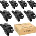 NPAUTO Round Ignition Coil Pack Compatible with V8 4.8 5.3 6.0 Chevy Silverado Tahoe Trailblazer Avalanche Express Cadillac Escalade GMC Sierra Yukon 2007 2008 2009 2010 2011 2012 2013 2014 2015 2016 2017