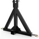 GarveeTech 3 Point 2" Trailer Hitch Receiver Heavy-Duty for Category 1 Tractors Compatible with Kubota, BX, LM25H, WLM Tractor, NorTrac, Yanmar, Kioti, Cat