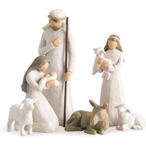 Willow Tree 6-Piece Nativity Set, Behold The Awe and Wonder of The Christmas Story, Build a Family Holiday Tradition with Classic Nativity Collection, Sculpted Hand-Painted Figures