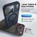 Magnetic 3 in 1 for iPhone 17 Pro Case, [Omni-Directional Protection] with 1x Screen Protector + 1x Camera Cover, [Seamless Work with Magsafe] Shockproof Slim Thin Matte Case for iPhone 17 Pro Black