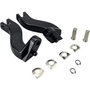 WOWTK 10mm Rear Passenger Footpeg Mounting Kit for Harley Touring Road King Road Glide Street Glide Electra Glide Models 1993-2025,Gloss Black